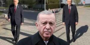 Bahçeli’nin yürüyüşünden kareler.