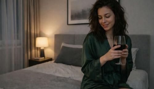 Bornozlu foto, tek detay… ve anında boşanma.